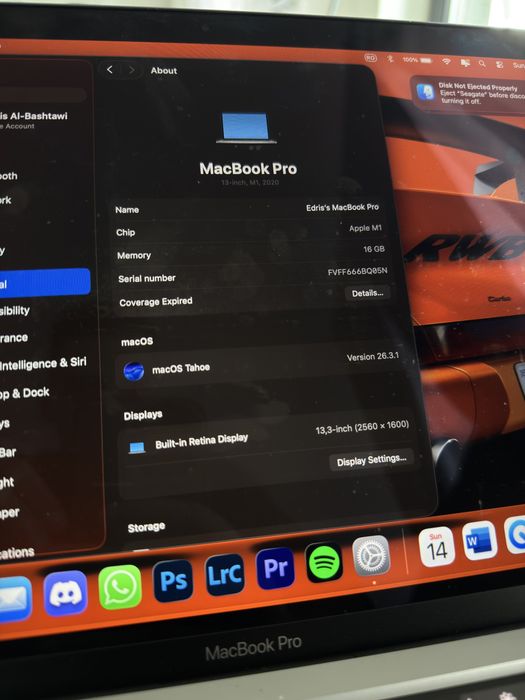 Apple MacBook Pro 2020 M1 Touchpad 16gb RAM 256gb