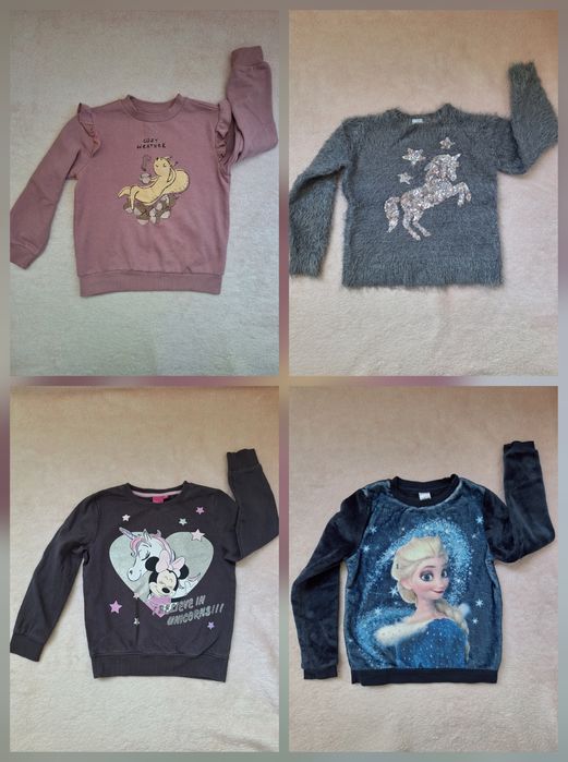 Cagula lana ManyMonths, bluza iarna, pantaloni 122-128 trening hanorac