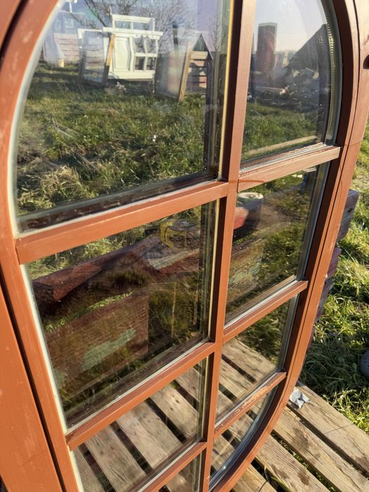 FEREASTRA LEMN TERMOPAN ovala rotunda  H 135 x L 74 Germania 20 buc