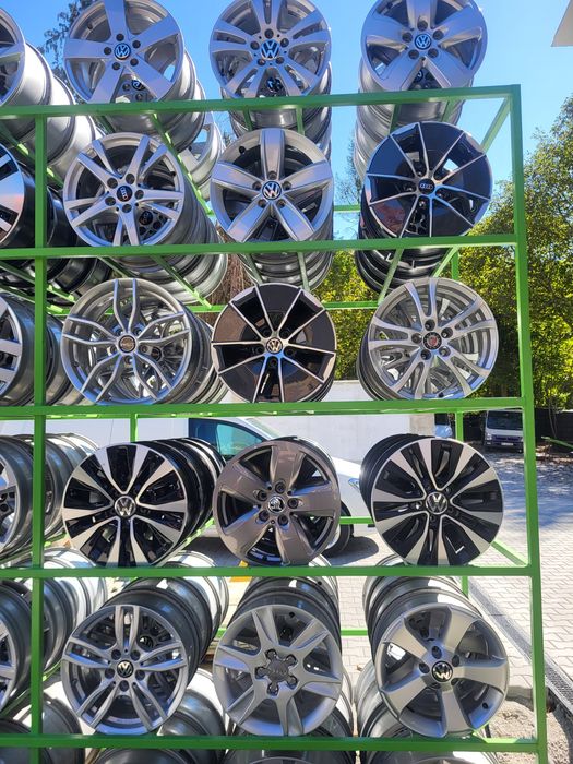 16 5x112 Skoda лети джанти 5х112 шкода черни черен гланц