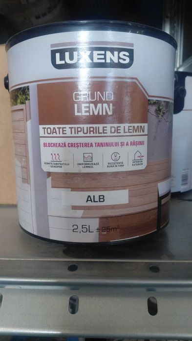 Grund Lemn Luxens Alb, 2.5L