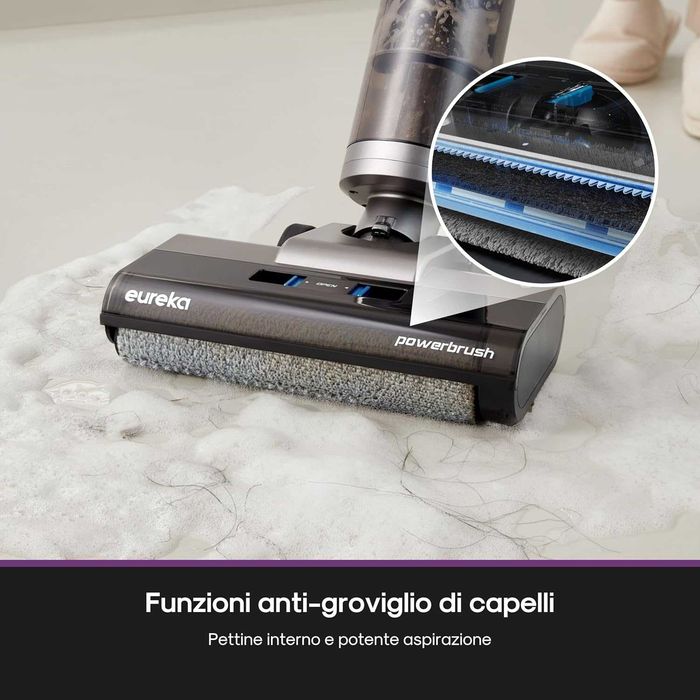 Безжична прахосмукачка за сухо и мокро почистване Eureka Rapidwash NEW430BL