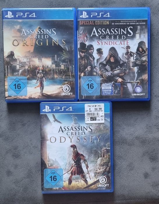 Комплект игри Assassin's Creed за PS4 / PlayStation 4 – Отлично състояние!