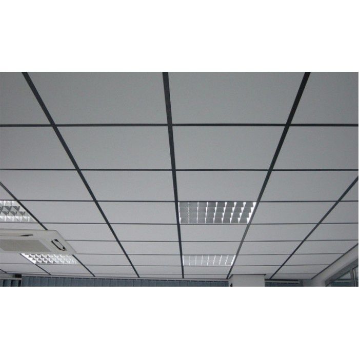 ПВЦ пана за окачен таван - 60х60 см (за растерен тип таван) Бял лак