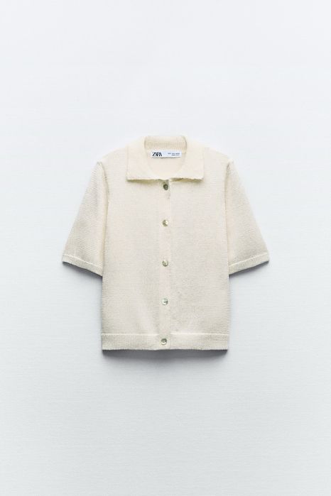 Zara/Зара поло футболка белая