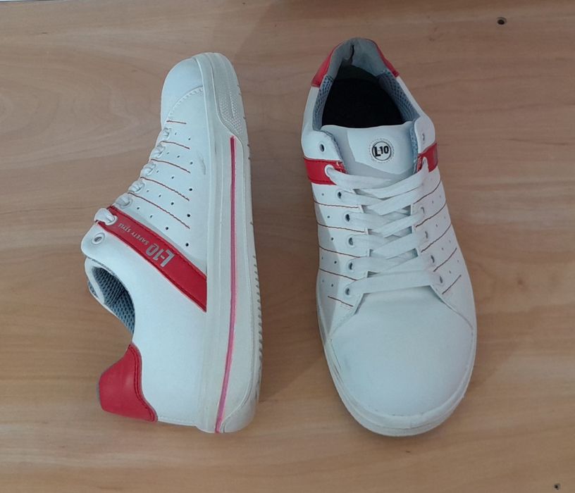 Pantofi de lucru ELTEN NORRIS alb-roșu Low ESD, Nr 42 EU