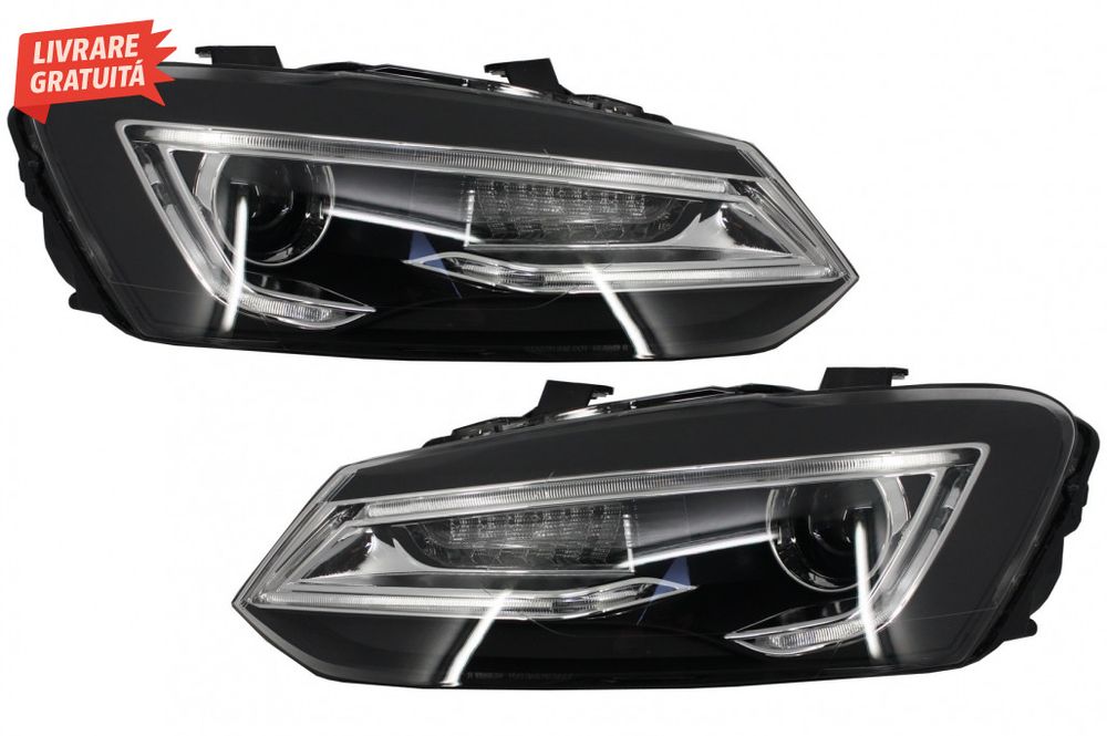 Faruri LED XENON HID VW Polo 6R / 6C / 61 (2011-2017) Devil Eye Look