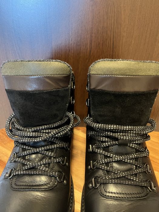 Зимни дебели кожени боти