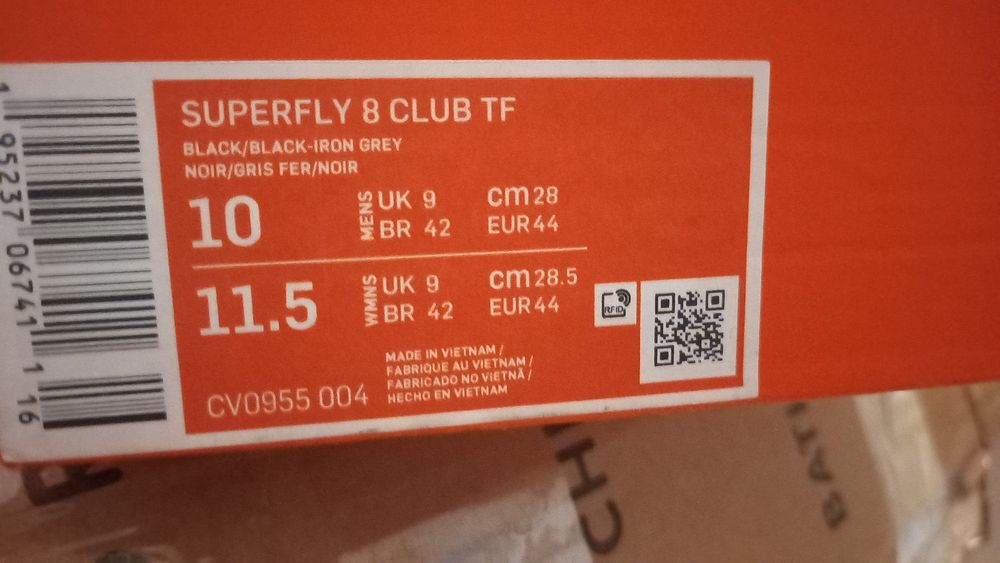 NIKE Mercurial Superfly TF стоножки / футболни обувки номер: 44 и 44.5