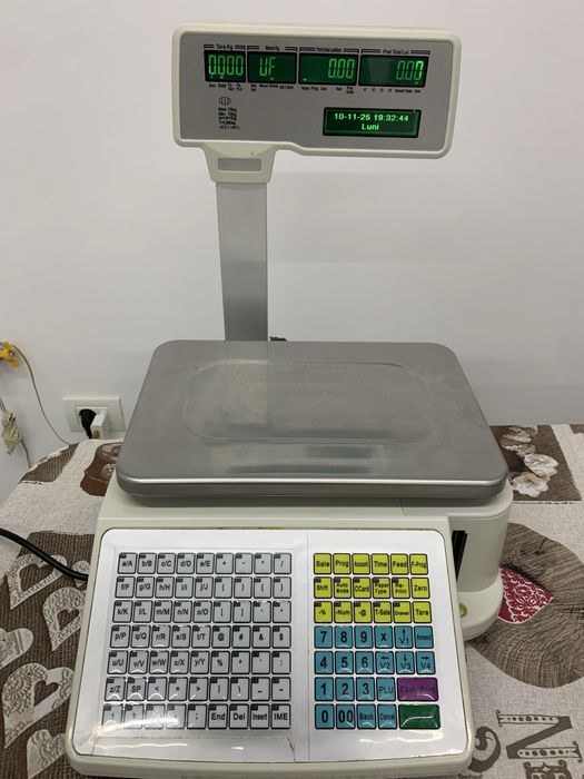 Cantar Electronic Comercial, Omologat TMA-15 cu Tiparire Cod de Bare