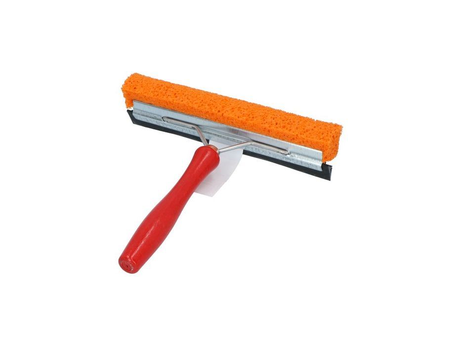 Racleta spalat geamuri auto Carpoint, cu burete din cauciuc natural si lamela cauciucata, maner din lemn, latime 22 cm