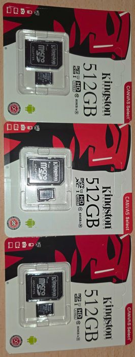 SD карта памет Kingston 512GB плюс SD адаптер