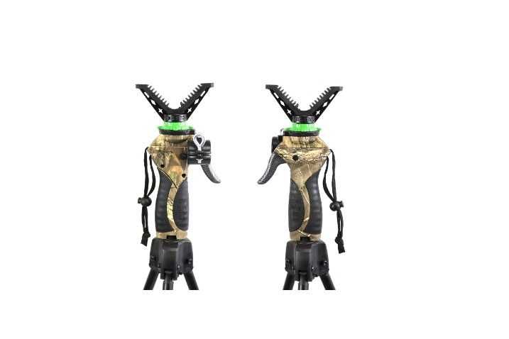 Trepied pentru vânătoare, din aluminiu, cu sistemă de eliberare rapidă