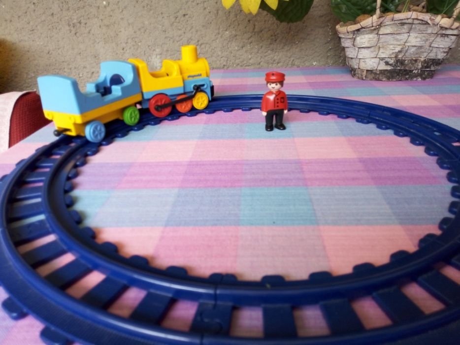 Trenulet cu șine Play Mobil original
