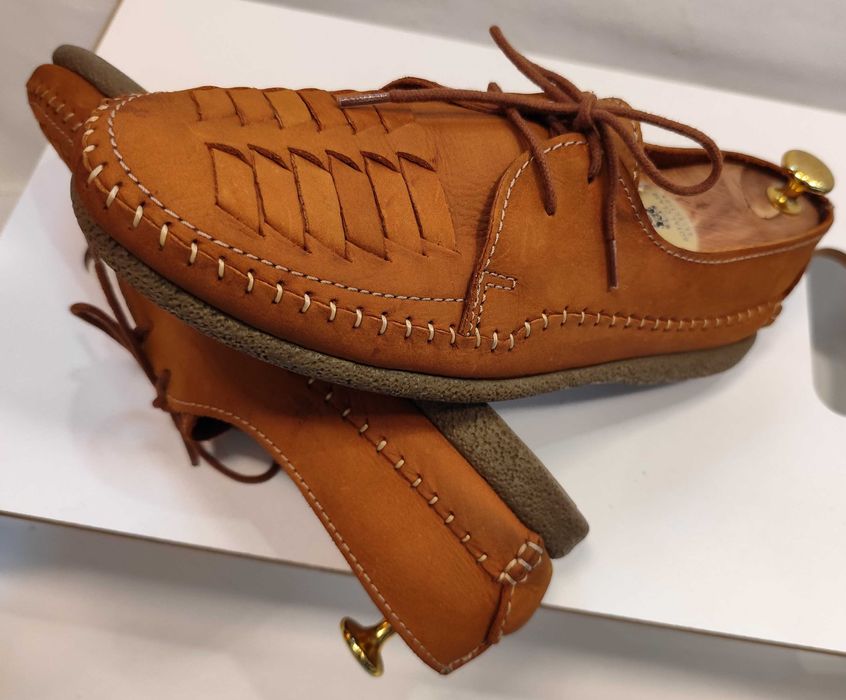 Pantofi casual 42 premium Hardway piele naturala nappa camel