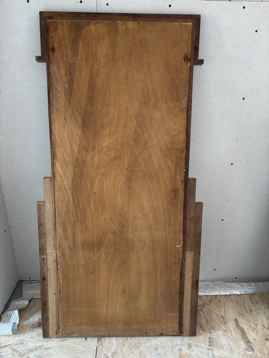 Oglindă mare 130x67 cm lemn masiv – design deosebit (cu mici defecte)