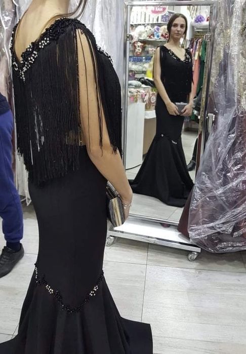 Бална/официална рокля с ресни