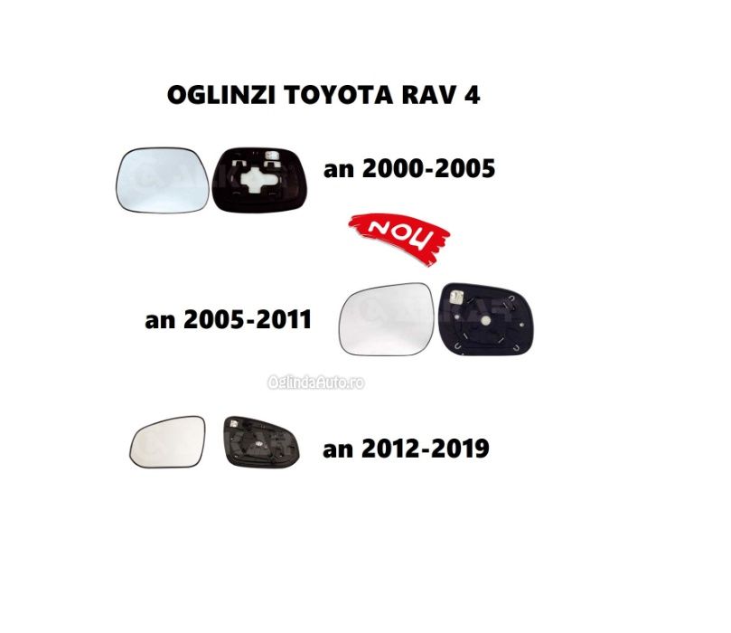 Oglinda TOYOTA RAV4 RAV 4 IV geam sticla oglinzi stanga dreapta MONTAJ