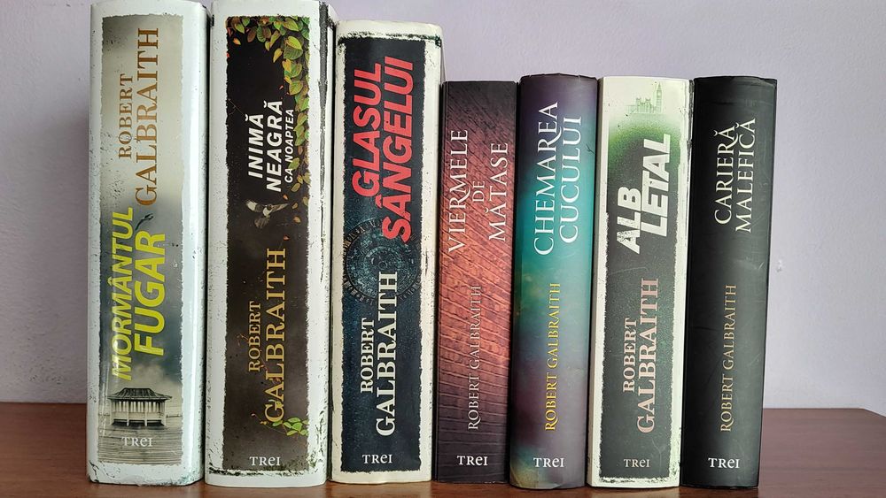 Robert Galbraith – 7 carti din seria Cormoran Strike (politiste)