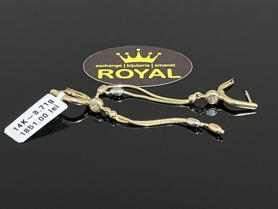 Bijuteria Royal CB : Cercei lungi 14K 3,71 grame
