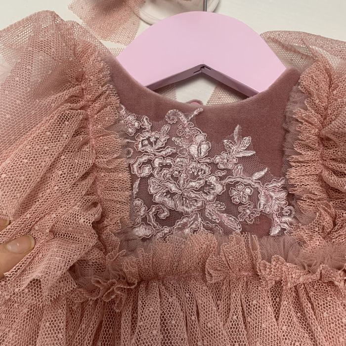 Rochie din tulle pentru botez/ocazie masura 68 (3-6 luni)