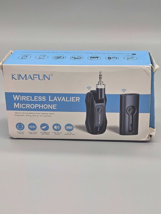 Безжичен микрофон тип "брошка" KM-G70 комплект с предавател и приемник