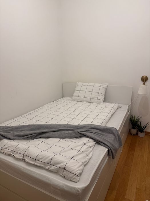 РАМКА ЗА ЛЕГЛО 140x200 3 чекмеджета бяло и МАТРАК