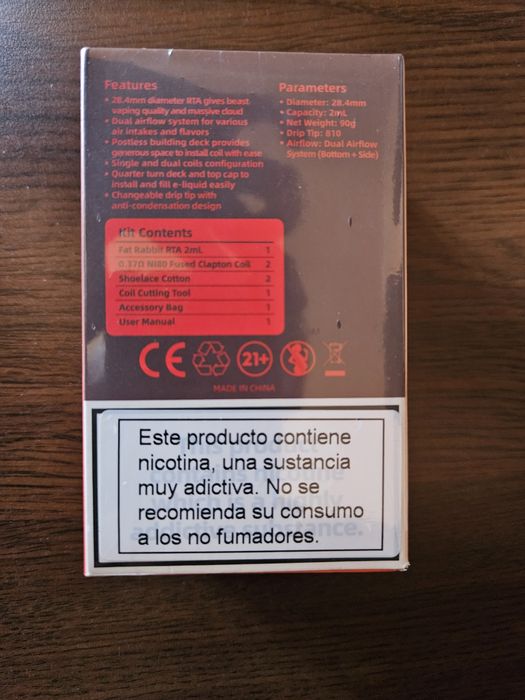 Atomizor Hellvape Fat Rabbit RTA DL, 28,4mm/Drip Tip 810, NOU SIGILAT!