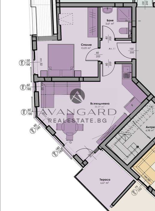 Продава се Двустаен апартамент в Пловдив, Кършияка - 66 кв.м за 2250 €/кв.м - Снимка #1