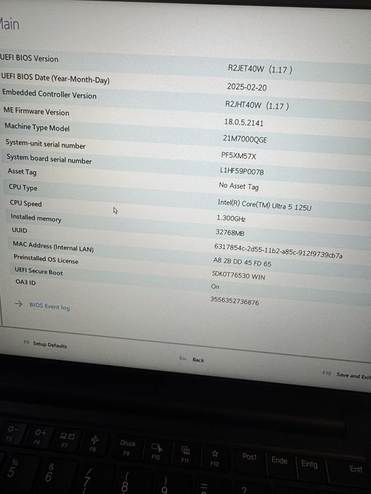 Laptop nou 2026 Lenovo Thinkpad E14 Intel ultra 5 32GB DDR5 1TB Slim