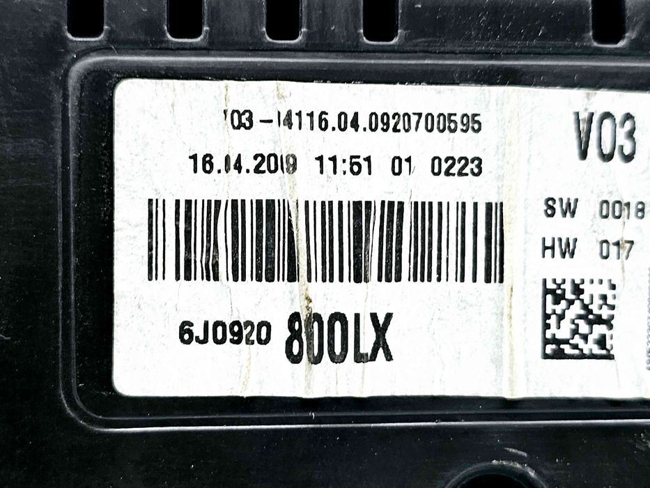 Ceas bord Seat Ibiza 5 (6J5) [Fabr 2008-2017] 6J0920800LX