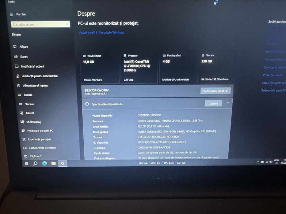 Laptop  I7 7700hq