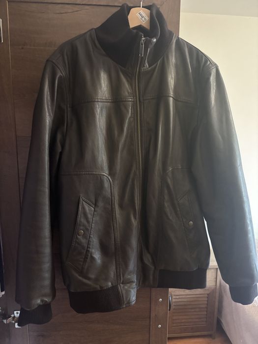 КАТО НОВО!!!Кафяво кожено аке AIM