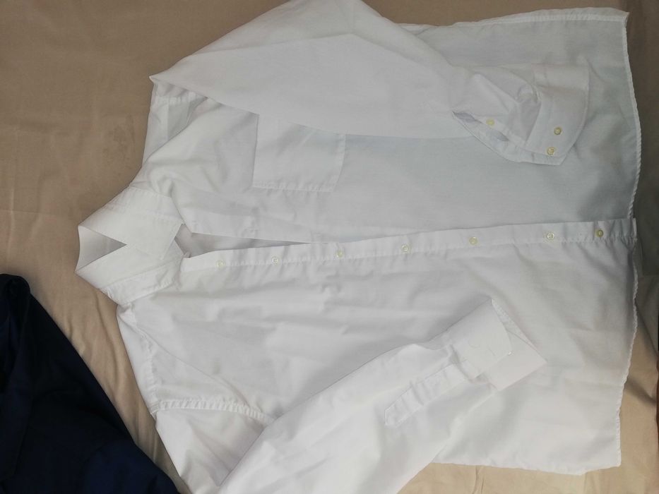 ХL. Елегантен мъжки, сив костюм с риза