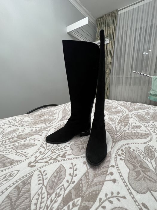 Сапоги замшевые