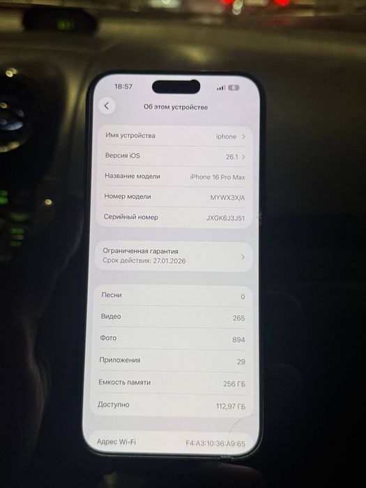 iphone 16 pro max 256