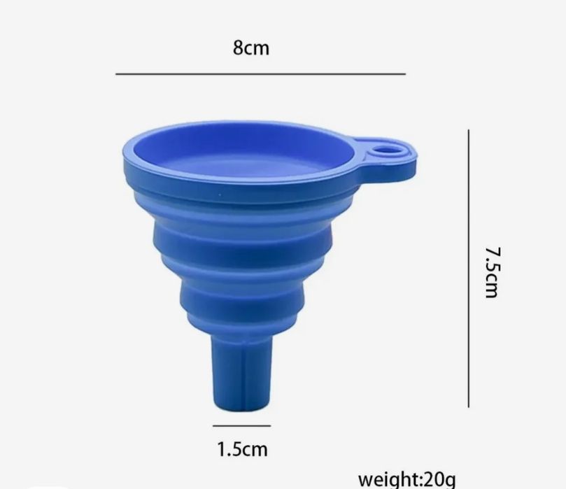 Силиконова, разтягаща се фуния, цвят черен