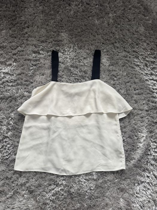 Дамски топ черен бял h&m