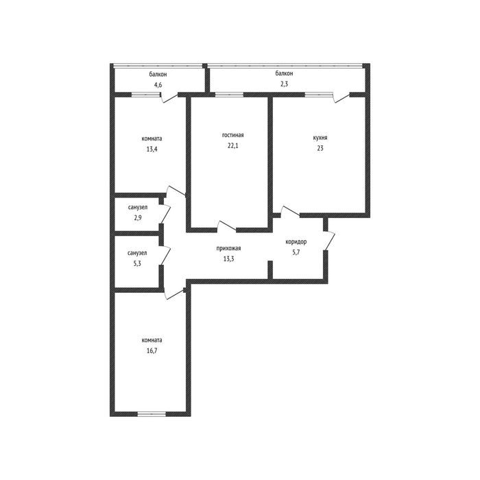 Продажа 3-комнатной квартиры