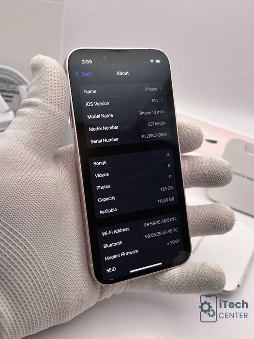 iPhone 13 mini, 128GB, Pink, 100% батерия, ОТЛИЧЕН, 1г. ГАРАНЦИЯ!