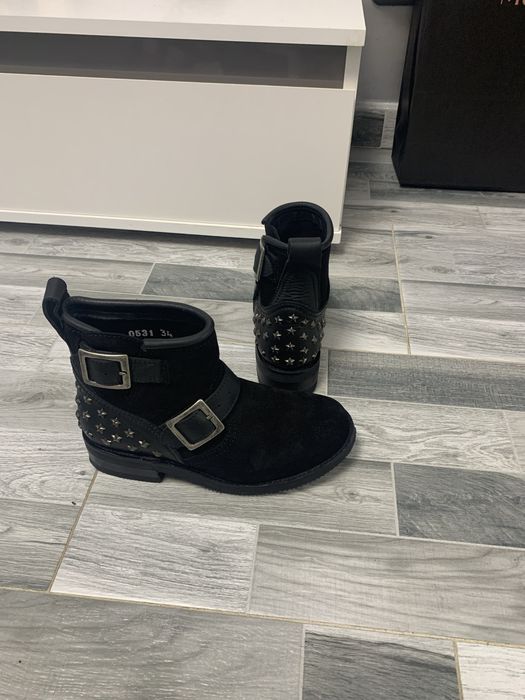 Botine piele întoarsă mărimea 35