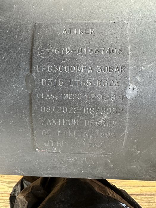 Propan gazbalon yili 2022 bitta injektori yõq boshqa hamma narsasi bor