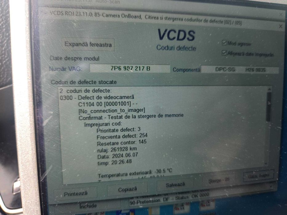 Reparatie Camera parbriz Lane Assist ACC Audi A6 A7 A8 VW Touareg C1107 / Reparatii ADAS Distronic si calibrare