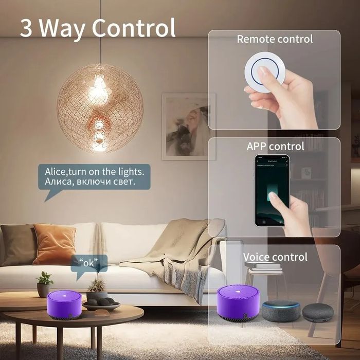 Smart Switch Wi-Fi, Releu inteligent cu buton on/off