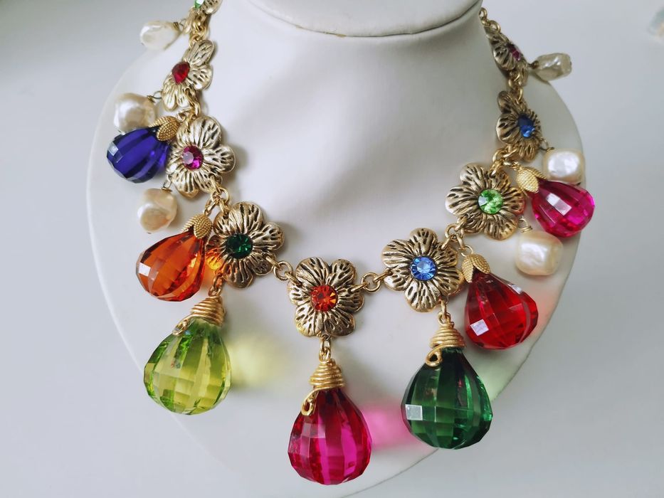 Colier lant vechi YSL Yves Saint Laurent Rive Gauche, placat aur,copii