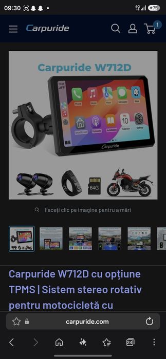 Carplay moto Carpuride 712D