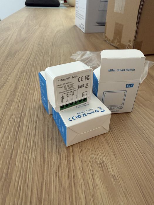 Releu inteligent Mini WiFi Switch 16A, compatibil Tuya / Smart Life, montaj în doză