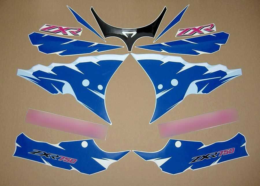 Стикери Kawasaki ZXR 750 1989г.-1994г. лепенки кавазаки зхр zx-7