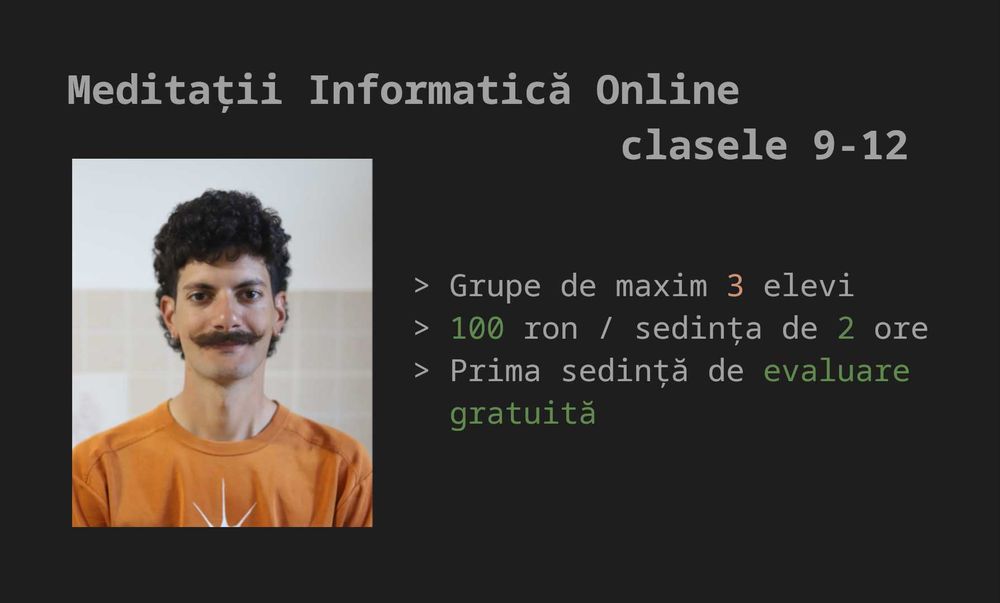 Meditatii Informatica Liceu IX-XII Online