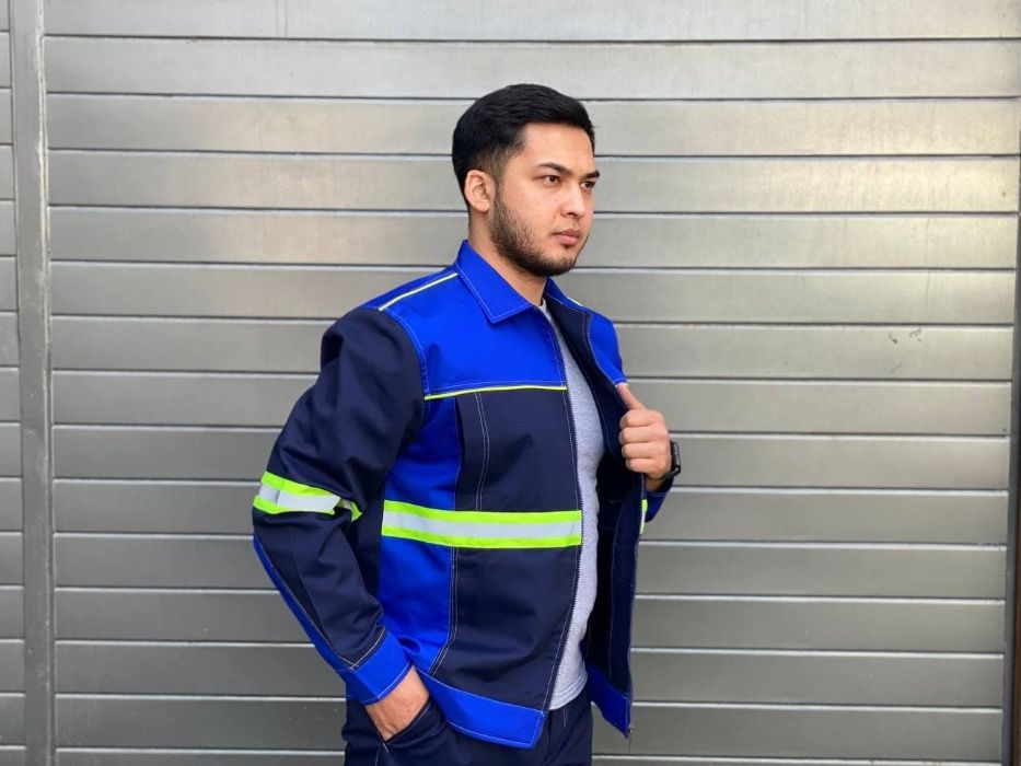 Спецодежда с сигнальной лентой демисезонная для рабочих